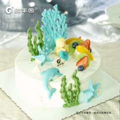 欧丰园生日蛋糕卡通系列 海洋之谜蛋糕6英寸8英寸10英寸