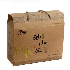 【榆林扶贫馆】米脂县米益康油小米礼盒装2kg/盒