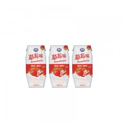 【西安扶贫馆】临潼区 银桥乳业 银桥草莓味牛奶饮品200g*12盒