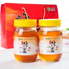 【西安扶贫馆】雁塔区 众天食品 蜂蜜 蜂情蜜意礼盒500g*2瓶