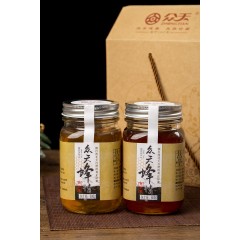 【西安扶贫馆】雁塔区 众天蜂蜜众天蜂情礼盒600g*2瓶