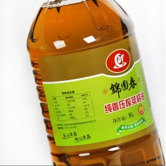 【安康硒品1号店】锦园春纯香压榨菜籽油5L