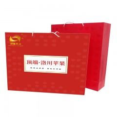 【延安扶贫馆】顶端.洛川苹果90#12枚红色礼盒装.顺丰包邮