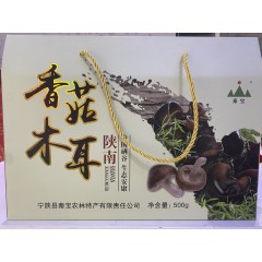 秦宝陕南香菇/木耳500g礼盒混装